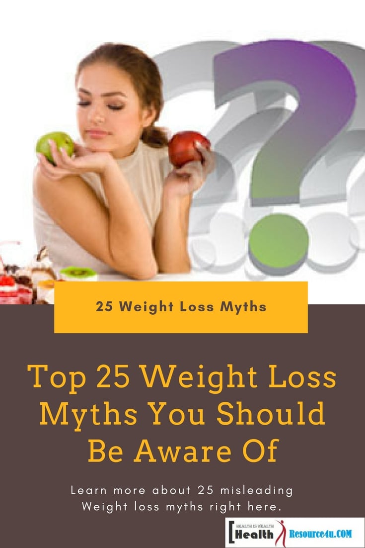 Top 25 Weight Loss Myths That You Should Be Aware Of